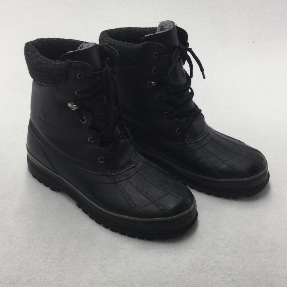 Dream Pairs Blazzer-1 Snow Boots Mens Size 9 Black Insulated Winter Lace Up